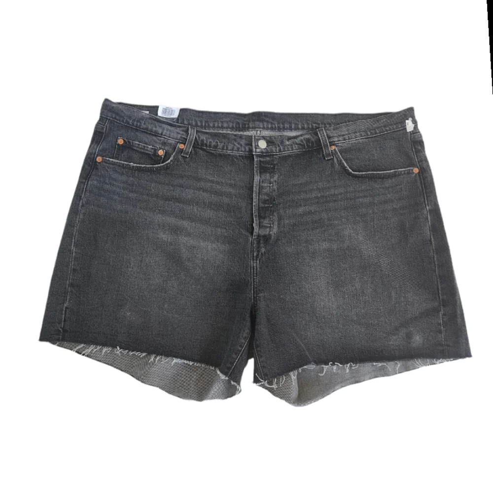 501 levis PREMIUM shorts high rise shorts button fly faded black NWt! Size 24 - Picture 8 of 12